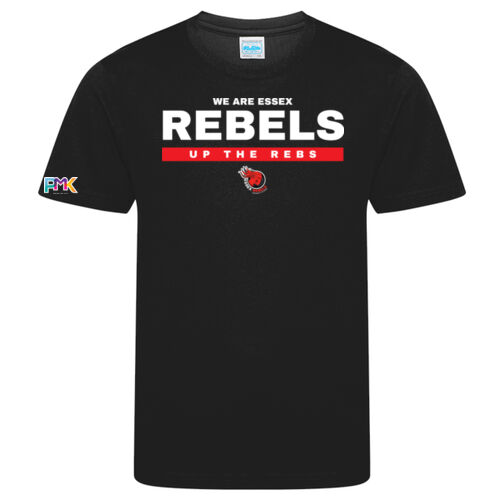 Junior We Are Essex Rebels T-Shirt - Black Thumbnail